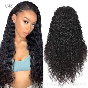Uniky Water Wave Xuchang 100% Brazilian Natural Color Human Hair Wigs HD Lace Wigs Frontal Lace Wig for Black Women